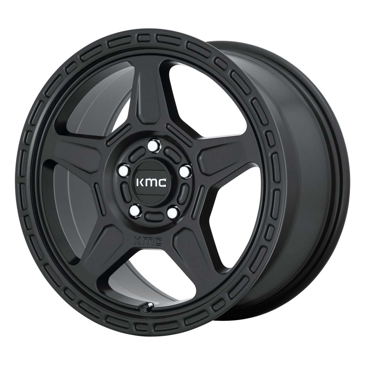 15x7 KMC KM721 ALPINE Satin Black Wheel 5x4.5 (15mm)