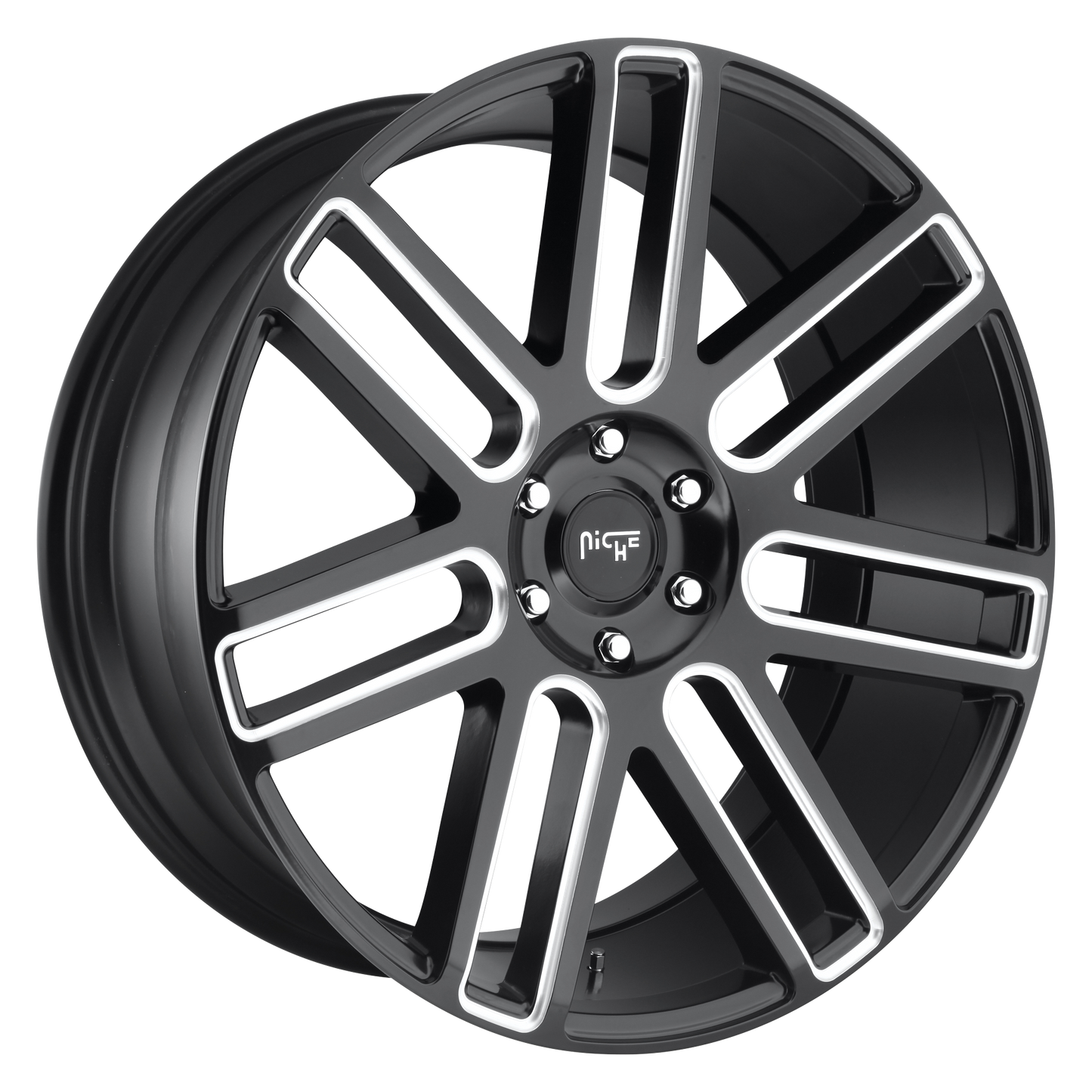 22x9 Niche M096 ELAN MATTE BLACK MILLED Wheel 5x4.5 (35mm)