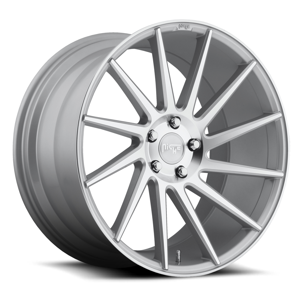 19x8.5 Niche M112 SURGE GLOSS SILVER MACHINED Wheel 5x4.5 (35mm)