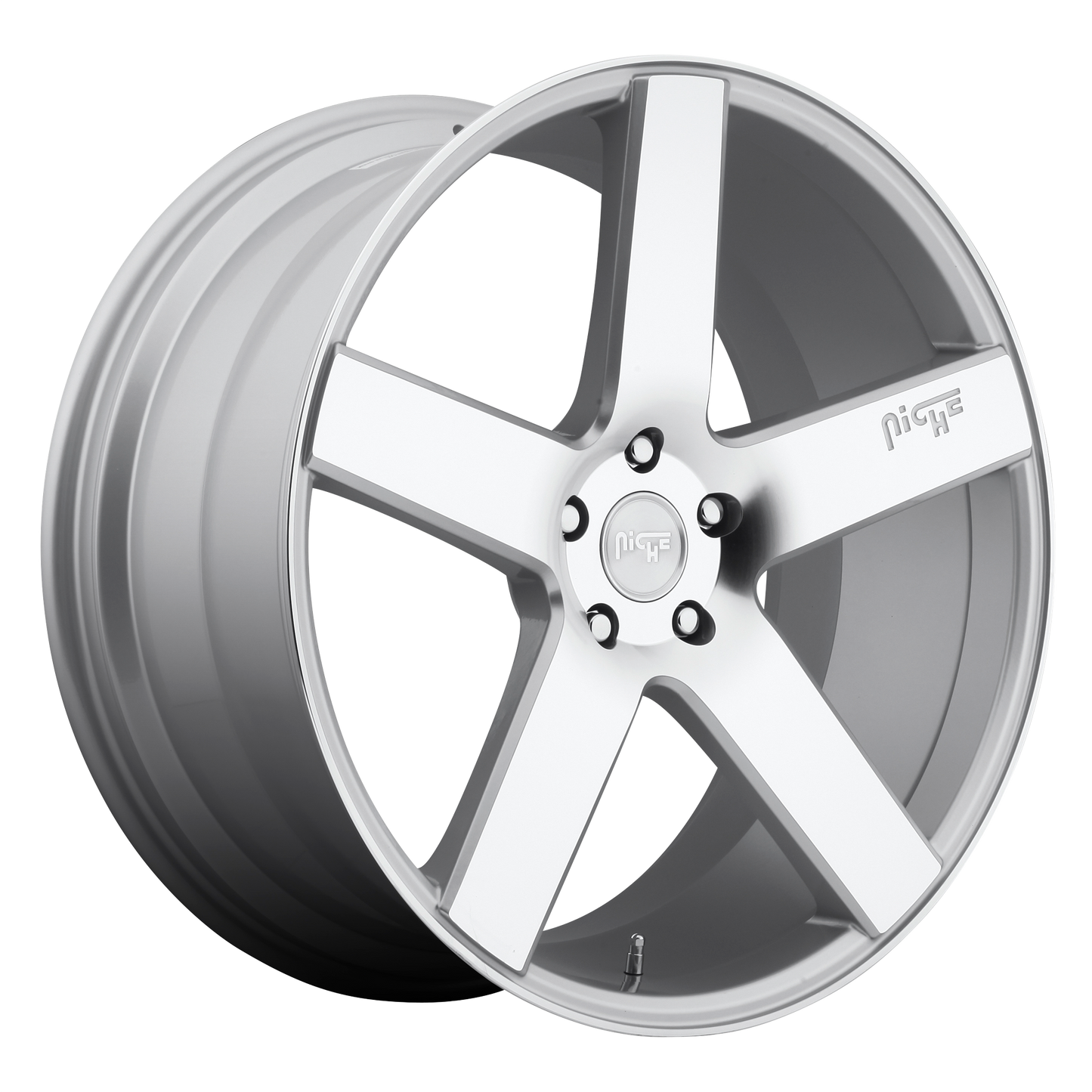 20x8.5 Niche M135 MILAN GLOSS SILVER MACHINED Wheel 5x120 (35mm)