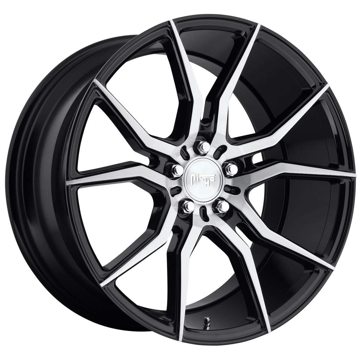 20x9 Niche M166 ASCARI GLOSS BLACK BRUSHED Wheel 5x115 (18mm)