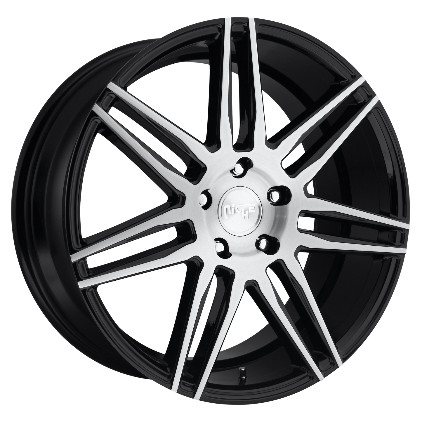 19x8.5 Niche M178 TRENTO GLOSS BLACK BRUSHED Wheel 5x120 (35mm)