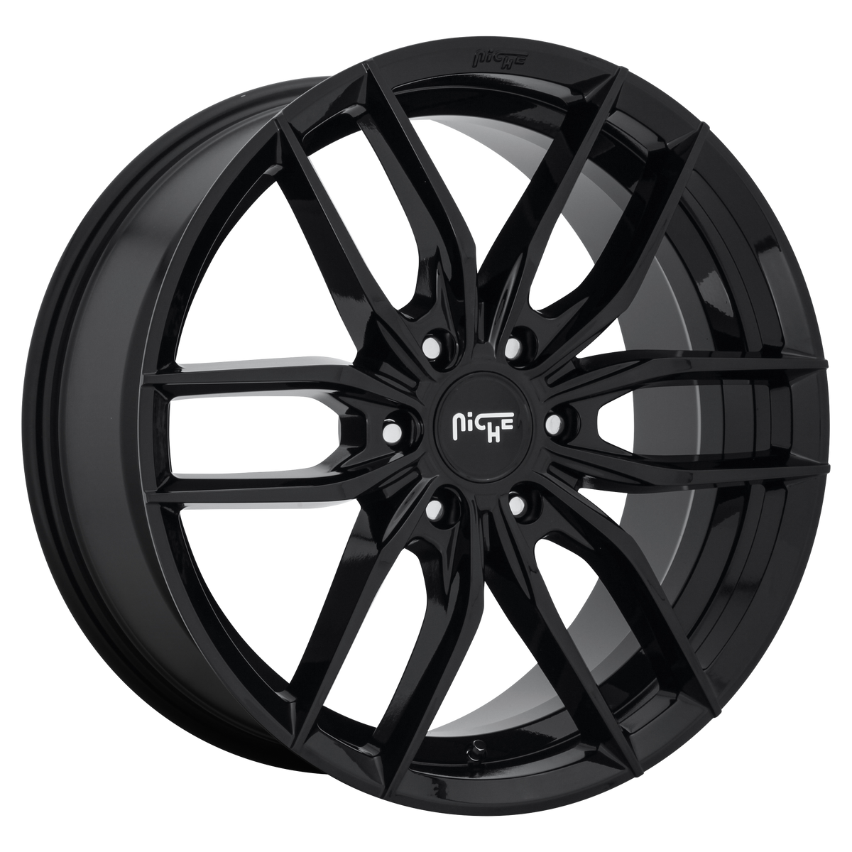 20x9 Niche M209 VOSSO GLOSS BLACK Wheel 6x4.5 (20mm)