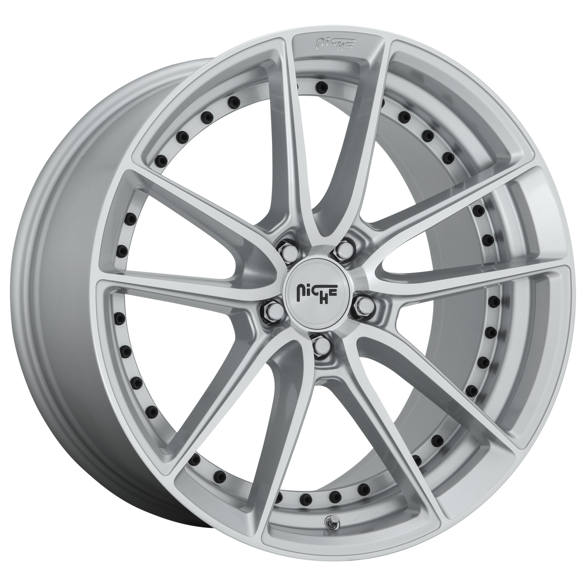 20x9 Niche M221 DFS GLOSS SILVER MACHINED Wheel 5x112 (38mm)