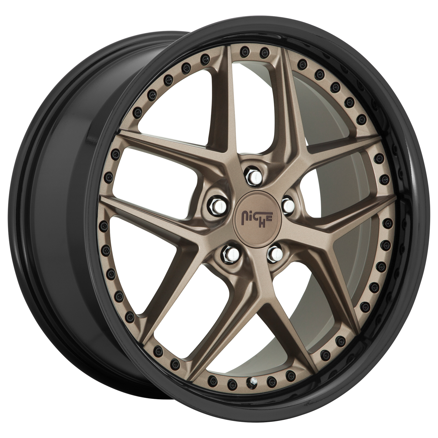 19x9.5 Niche M227 VICE MATTE BRONZE BLACK BEAD RING Wheel 5x112 (48mm)