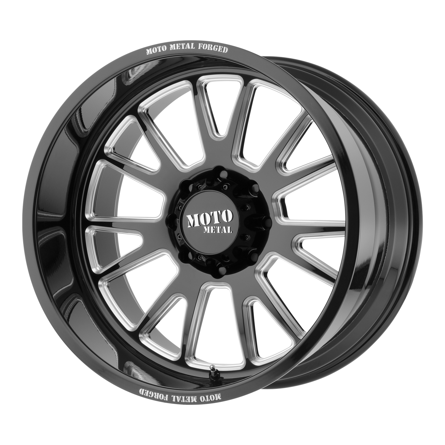 22x12 Moto Metal MO401 Gloss Black Milled Wheel 8x6.5 (-44mm)