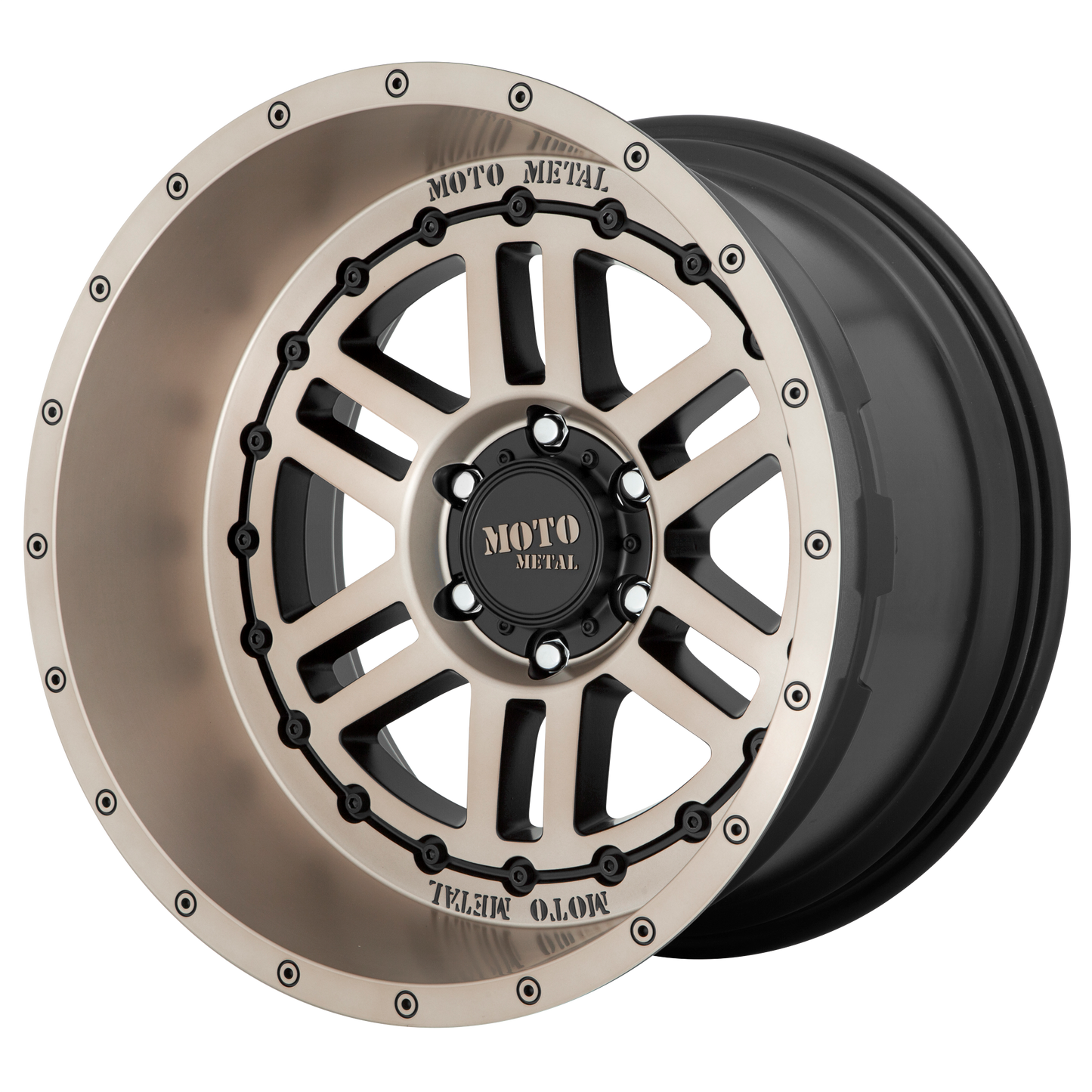 20x12 Moto Metal MO800 DEEP SIX Satin Black W/ Bronze Tint Wheel 6x5.5 (-44mm)