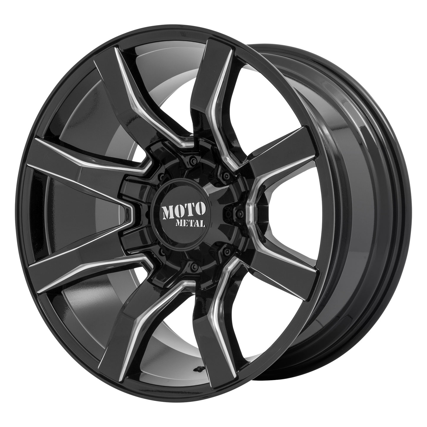 20x9 Moto Metal MO804 SPIDER Gloss Black Milled Wheel 8x180 (18mm)