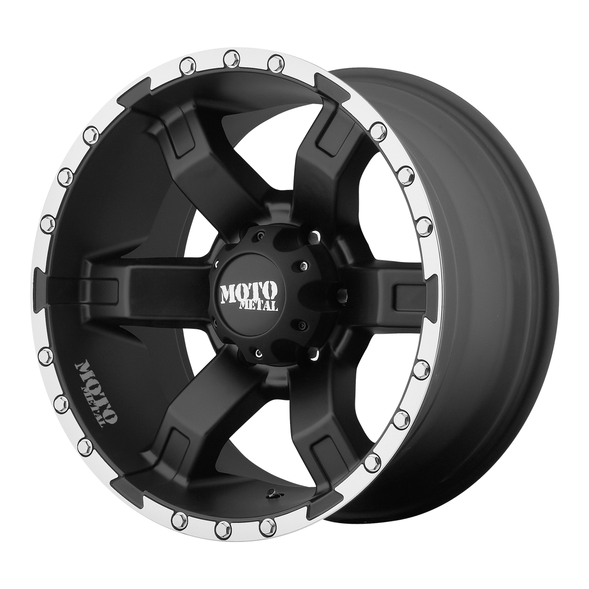 18x10 Moto Metal MO967 Satin Black Machined Wheel 6x135 (-24mm)