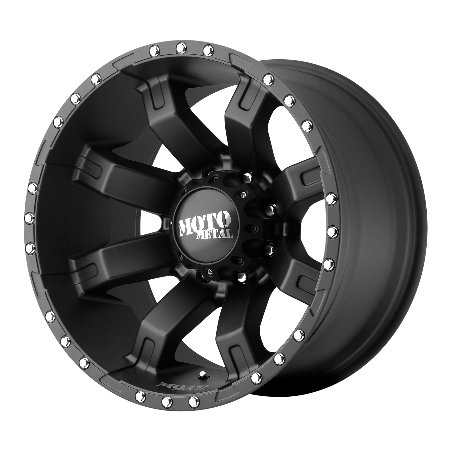 22x10 Moto Metal MO968 Satin Black With Clearcoat Wheel 8x6.5 (-24mm)
