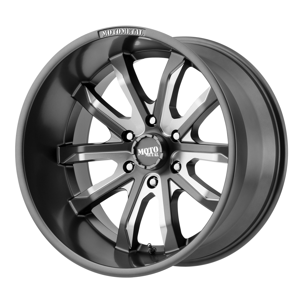 18x9 Moto Metal MO983 DAGGER Satin Gray Milled Wheel 6x135 (0mm)