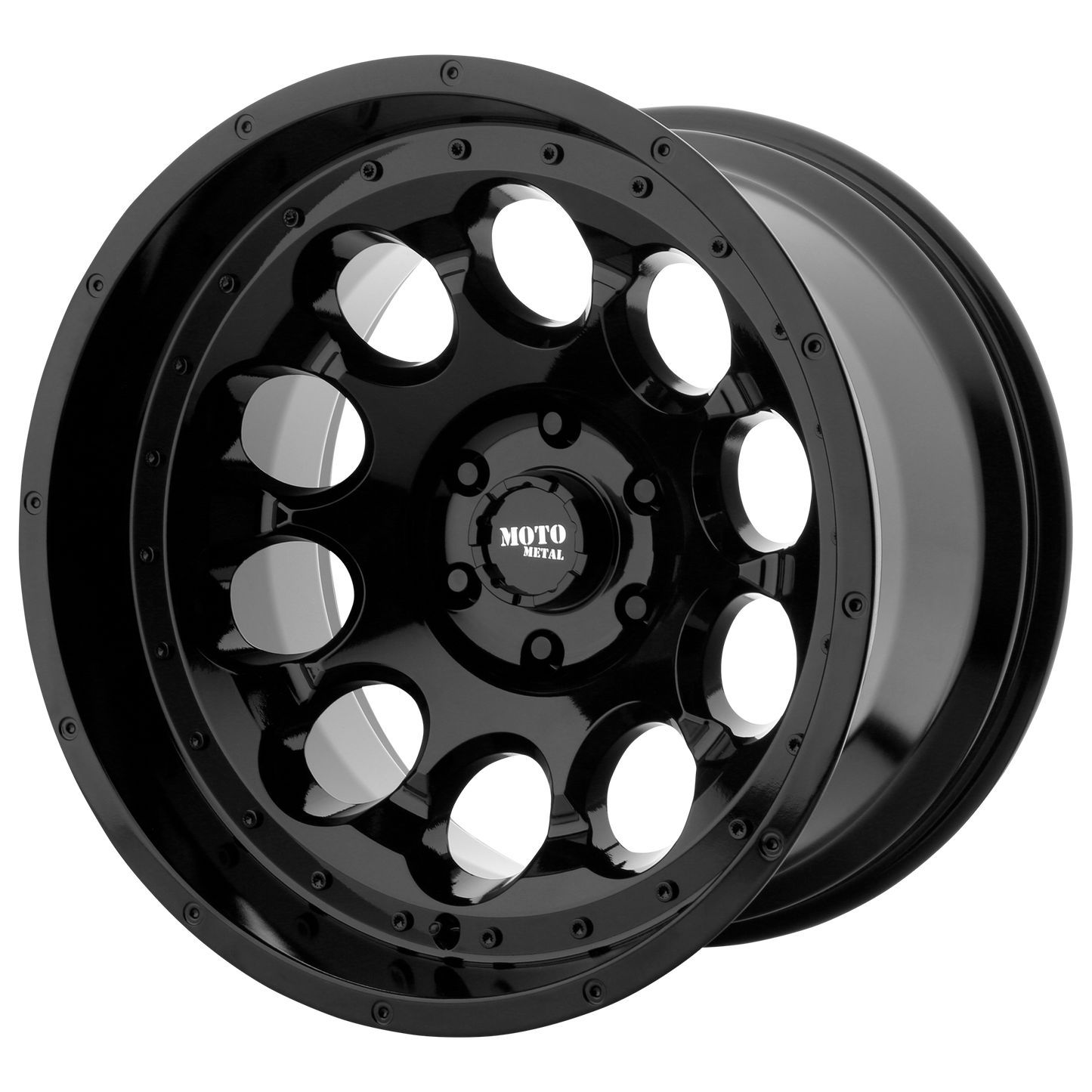 20x12 Moto Metal MO990 ROTARY Gloss Black Wheel 8X6.5 (-44mm)