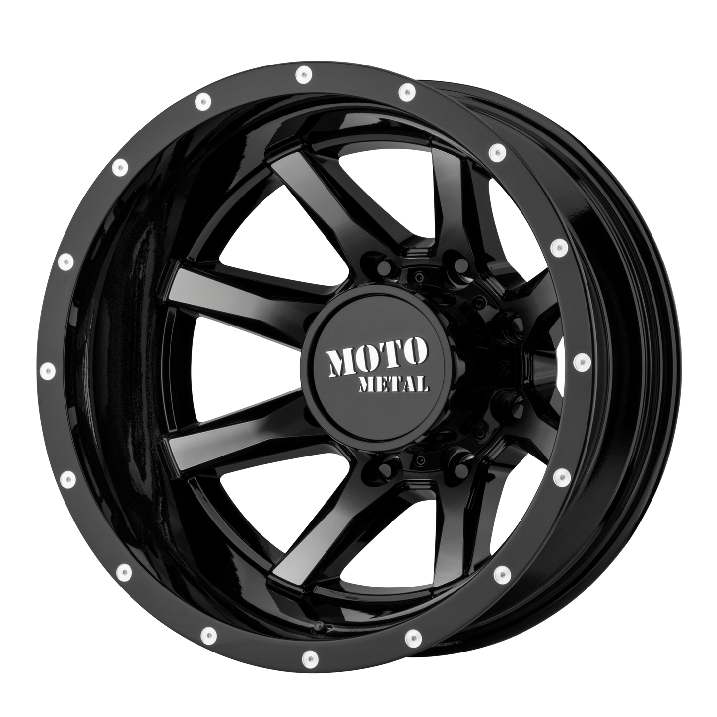 20x8.25 Moto Metal MO995 Gloss Black Machined - Rear Wheel 8X210 (-198mm)