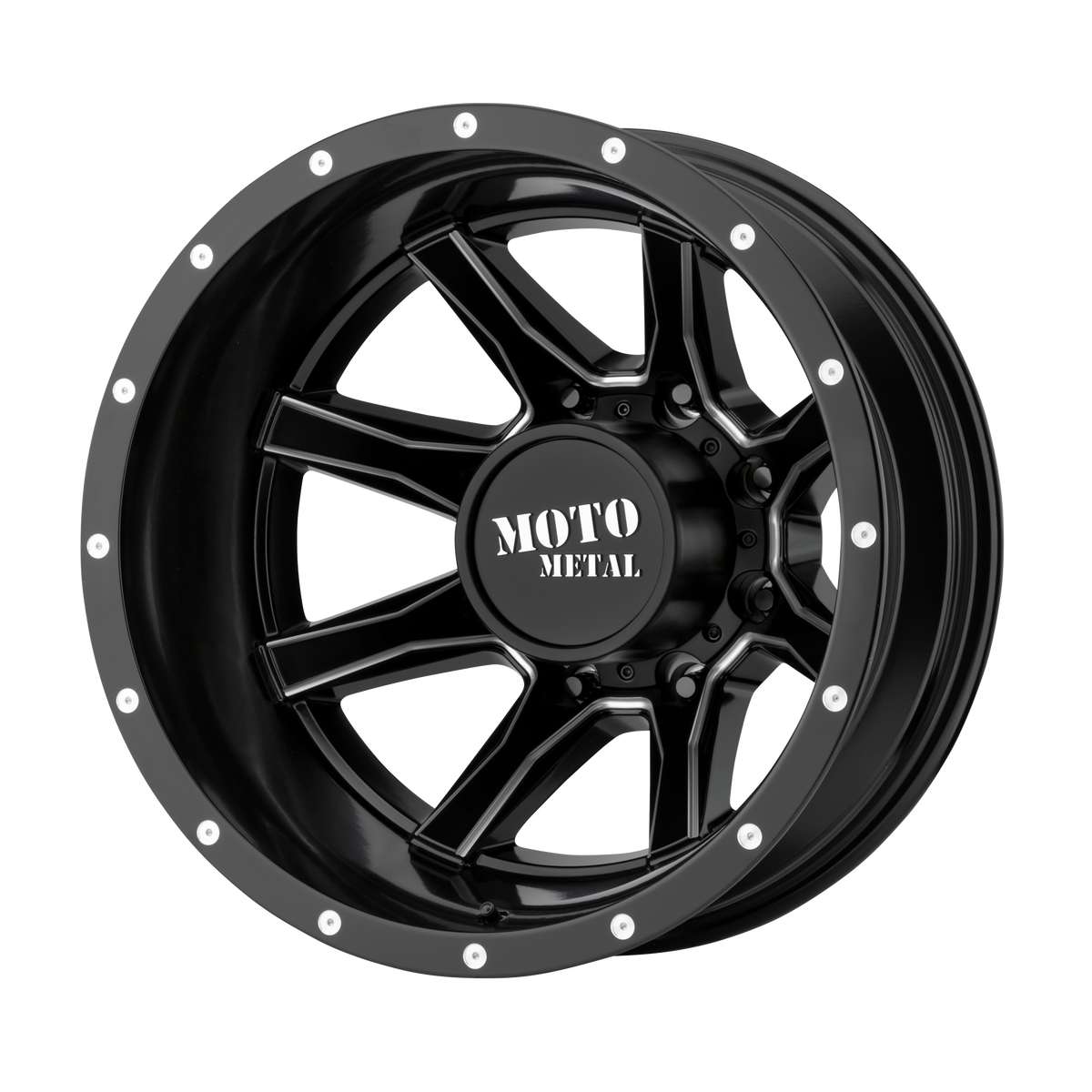 20x8.25 Moto Metal MO995 Satin Black Milled - Rear Wheel 8X6.5 (-198mm)