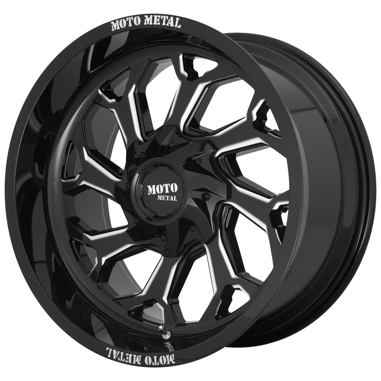 22x12 Moto Metal MO999 Gloss Black Milled Wheel BLANK (-44mm)