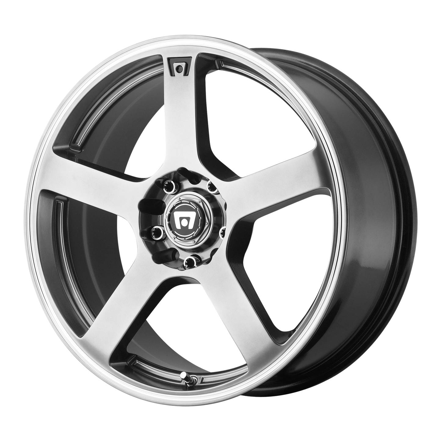17x7 Motegi MR116 FS5 Dark Silver Machined Flange Wheel 5x108/5x4.5 (40mm)