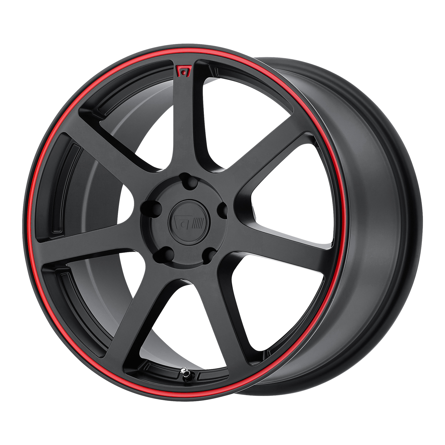 17x7 Motegi MR132 Matte Black Red Stripe Wheel 5x112 (40mm)