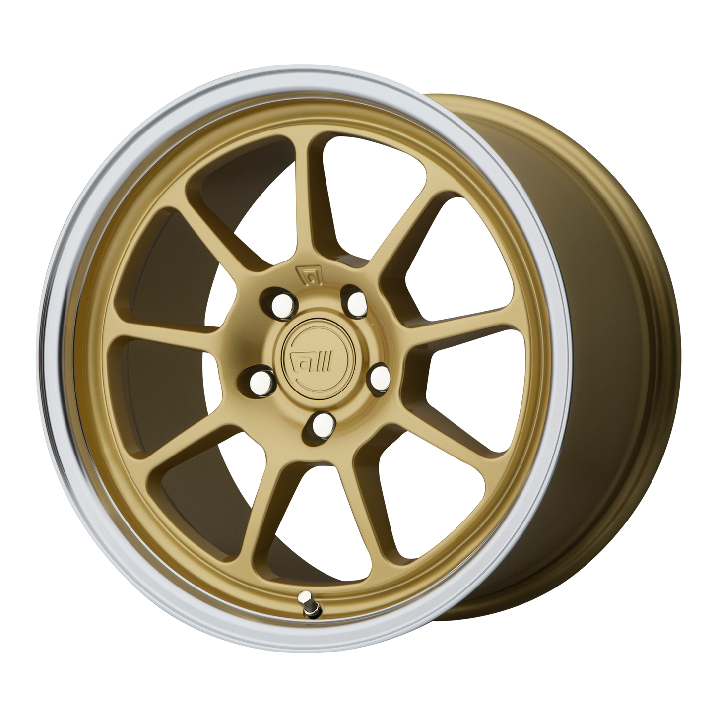 17x8.5 Motegi MR135 Gold Center Machined Lip Wheel 5x4.5 (35mm)