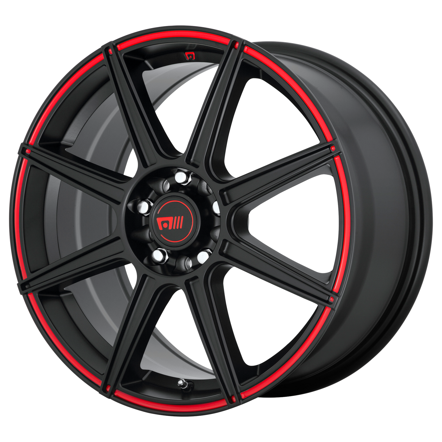 18x8 Motegi MR142 CS8 Satin Black W/ Red Stripe Wheel 5x100/5x4.5 (35mm)