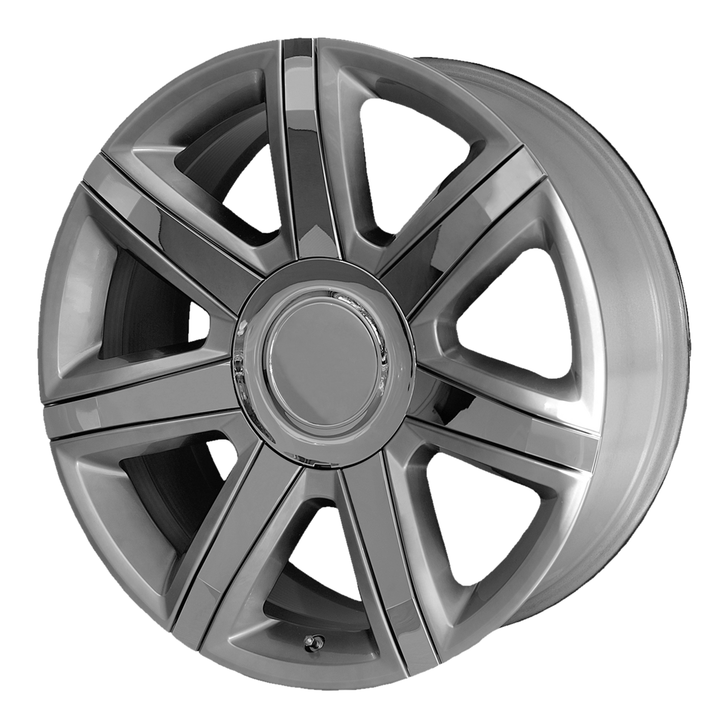 22x9 Performance Replicas PR164 Silver with Chrome Accents Wheel 6x5.5 (24mm)