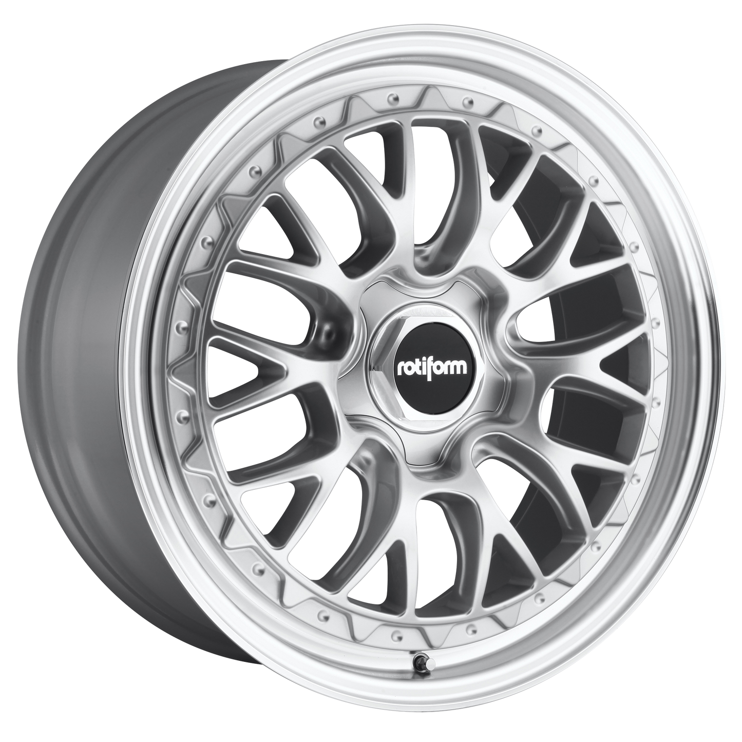 19x8.5 Rotiform R155 LSR GLOSS SILVER MACHINED Wheel 5x4.5 (45mm)