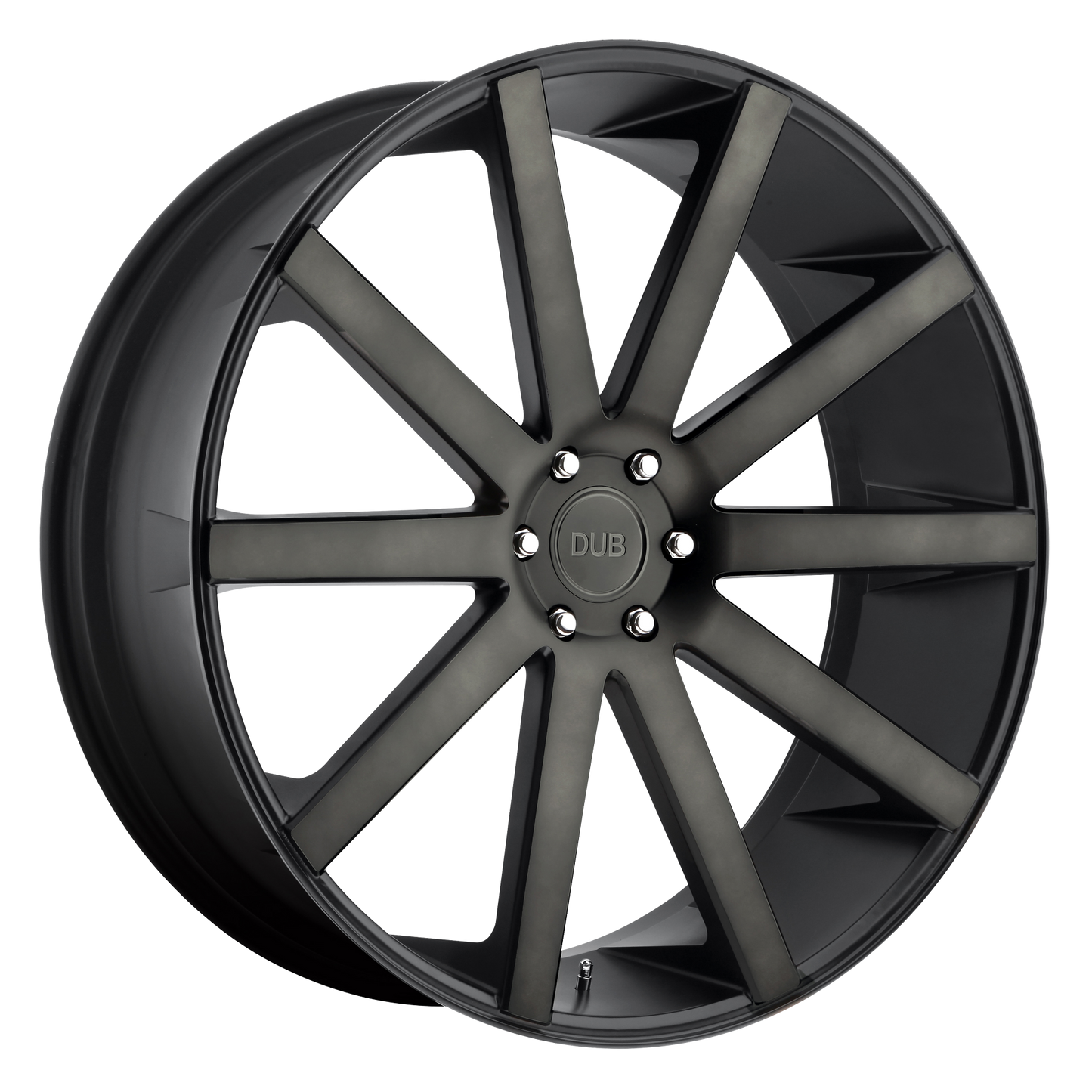 24x10 DUB S121 SHOT CALLA MATTE BLACK DOUBLE DARK TINT Wheel 5x5.5 (25mm)