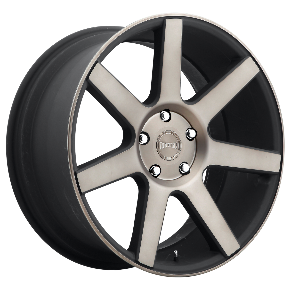 24x10 DUB S127 FUTURE MATTE BLACK DOUBLE DARK TINT Wheel 6x5.5 (20mm)