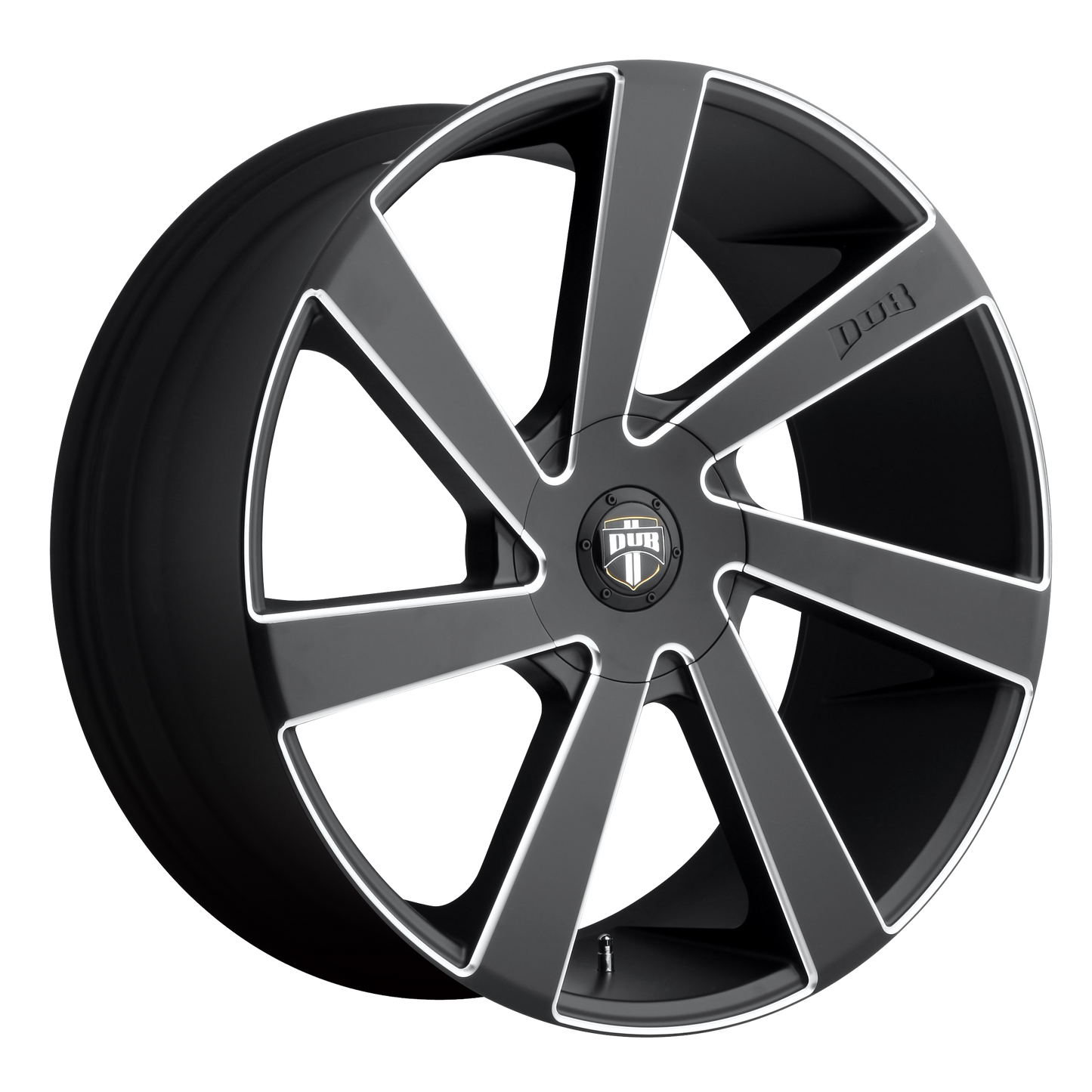 24x10 DUB S133 DIRECTA MATTE BLACK MILLED Wheel BLANK (33mm)