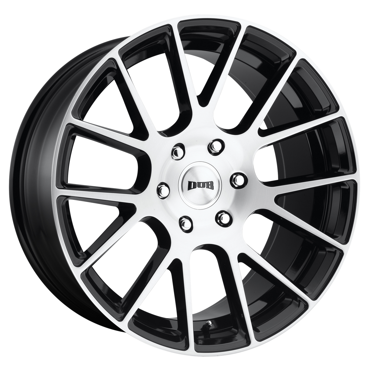 20x9 DUB S206 LUxE GLOSS BLACK BRUSHED Wheel 6x5.5 (30mm)