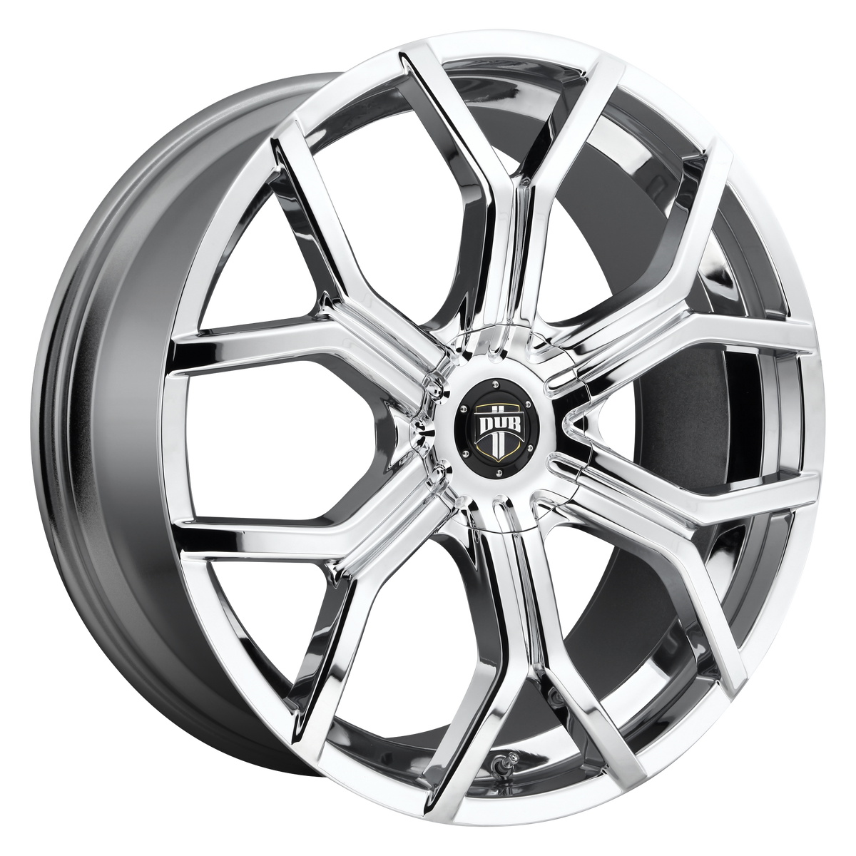 22x9.5 DUB S207 ROYALTY CHROME PLATED Wheel BLANK (10mm)