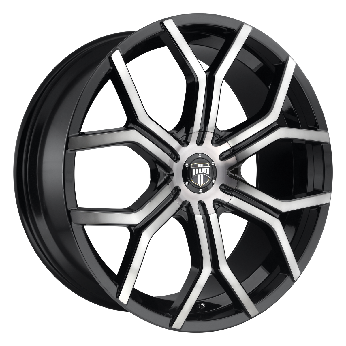 22x9.5 DUB S209 ROYALTY GLOSS MACHINED DOUBLE DARK TINT Wheel BLANK (35mm)