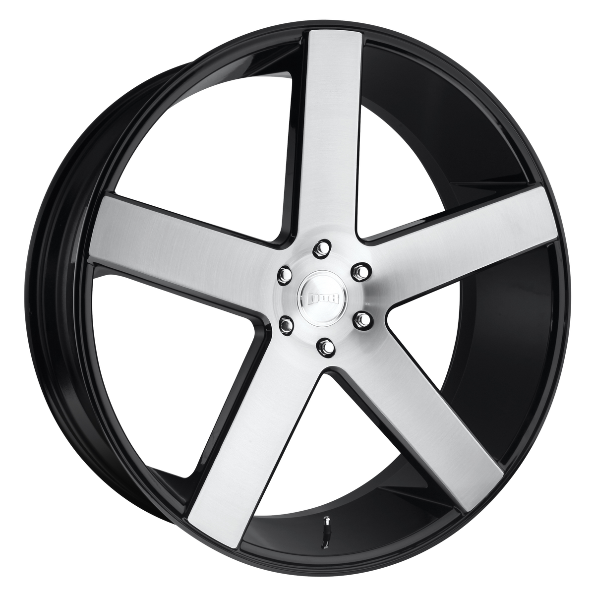 22x9.5 DUB S217 BALLER GLOSS BLACK BRUSHED Wheel 5x5 (11mm)