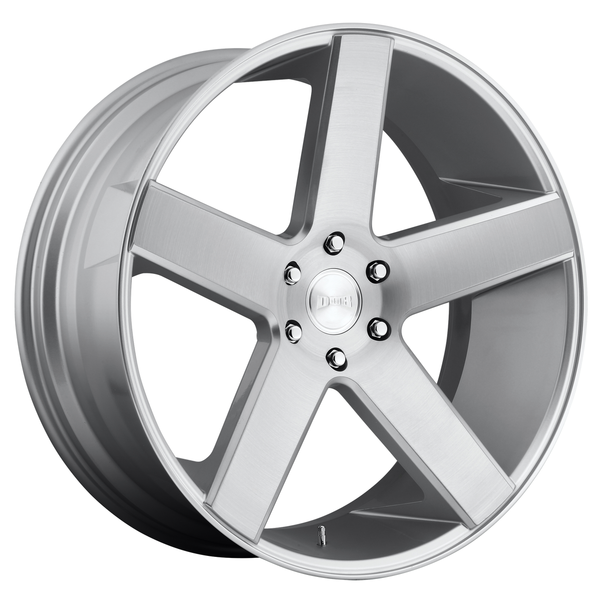 22x9.5 DUB S218 BALLER GLOSS SILVER BRUSHED Wheel 5x5.5 (26mm)