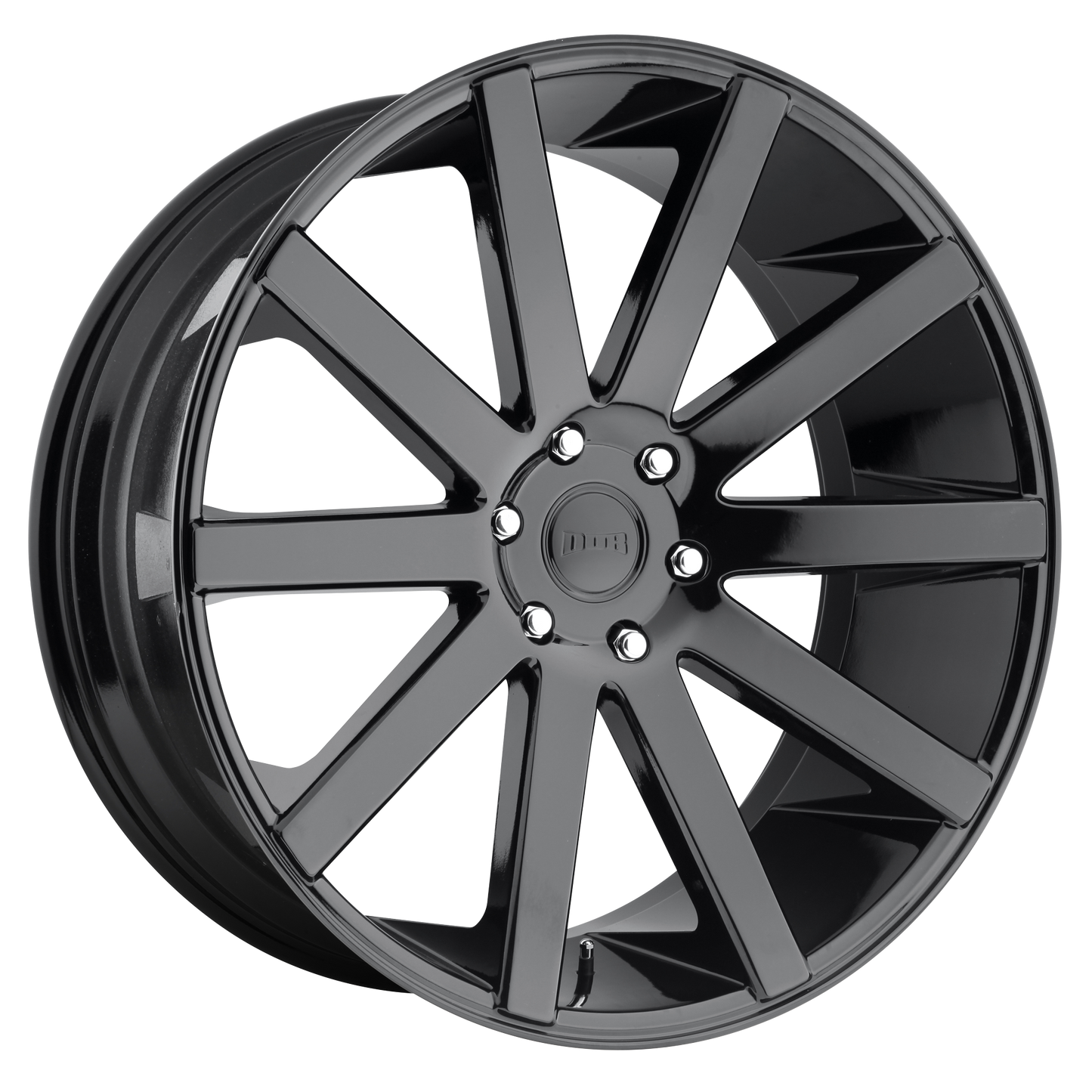 24x10 DUB S219 SHOT CALLA GLOSS BLACK Wheel 6x5.5 (30mm)