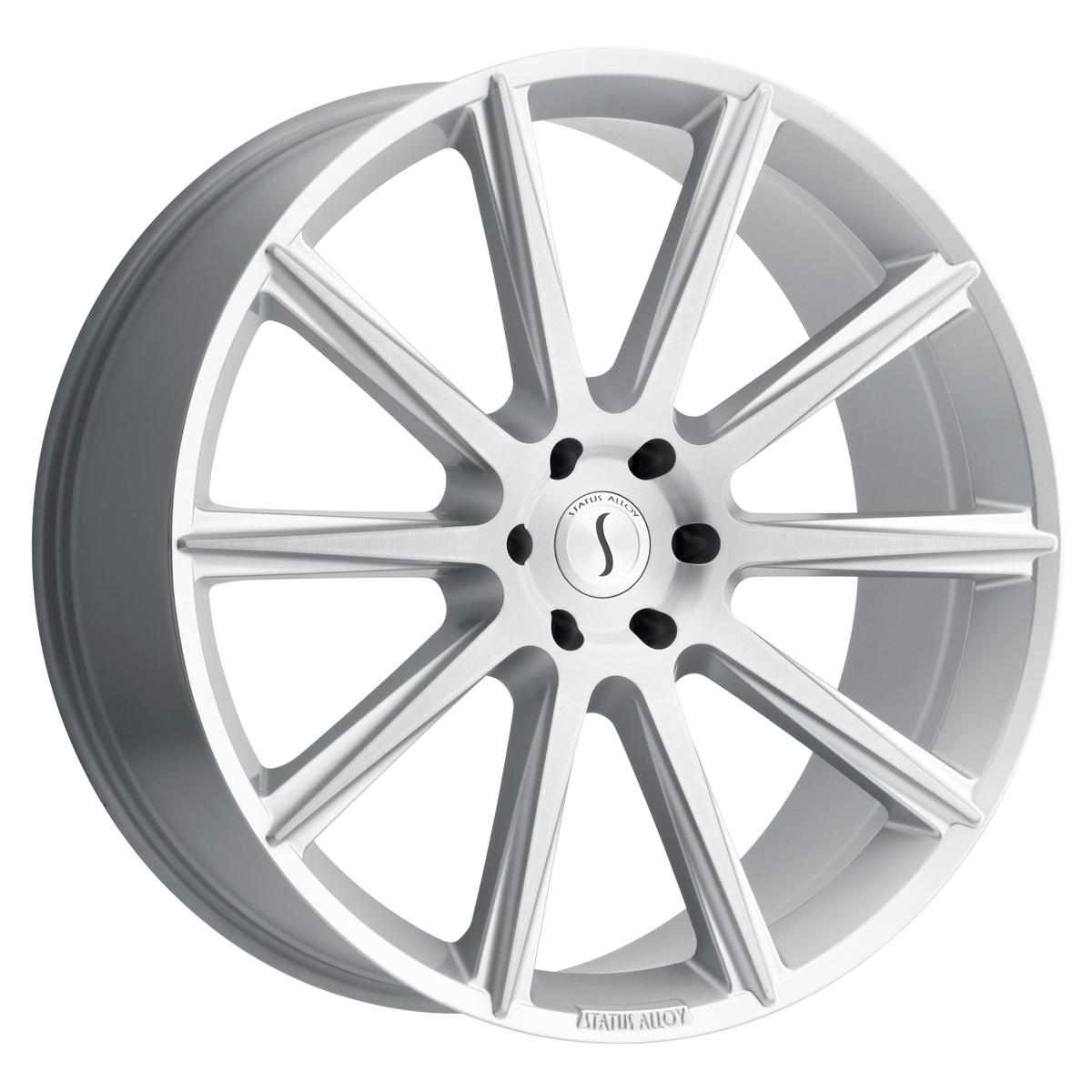 26x10 Status ZEUS SILVER W/ BRUSHED FACE Wheel 6x5.5 (25mm)