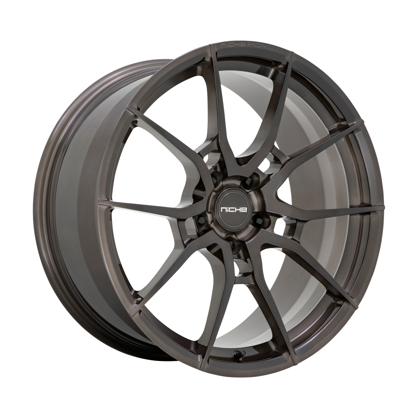 20x10 Niche T111 Kanan Brushed Candy Smoke Forged Wheel 5x120 (25mm)