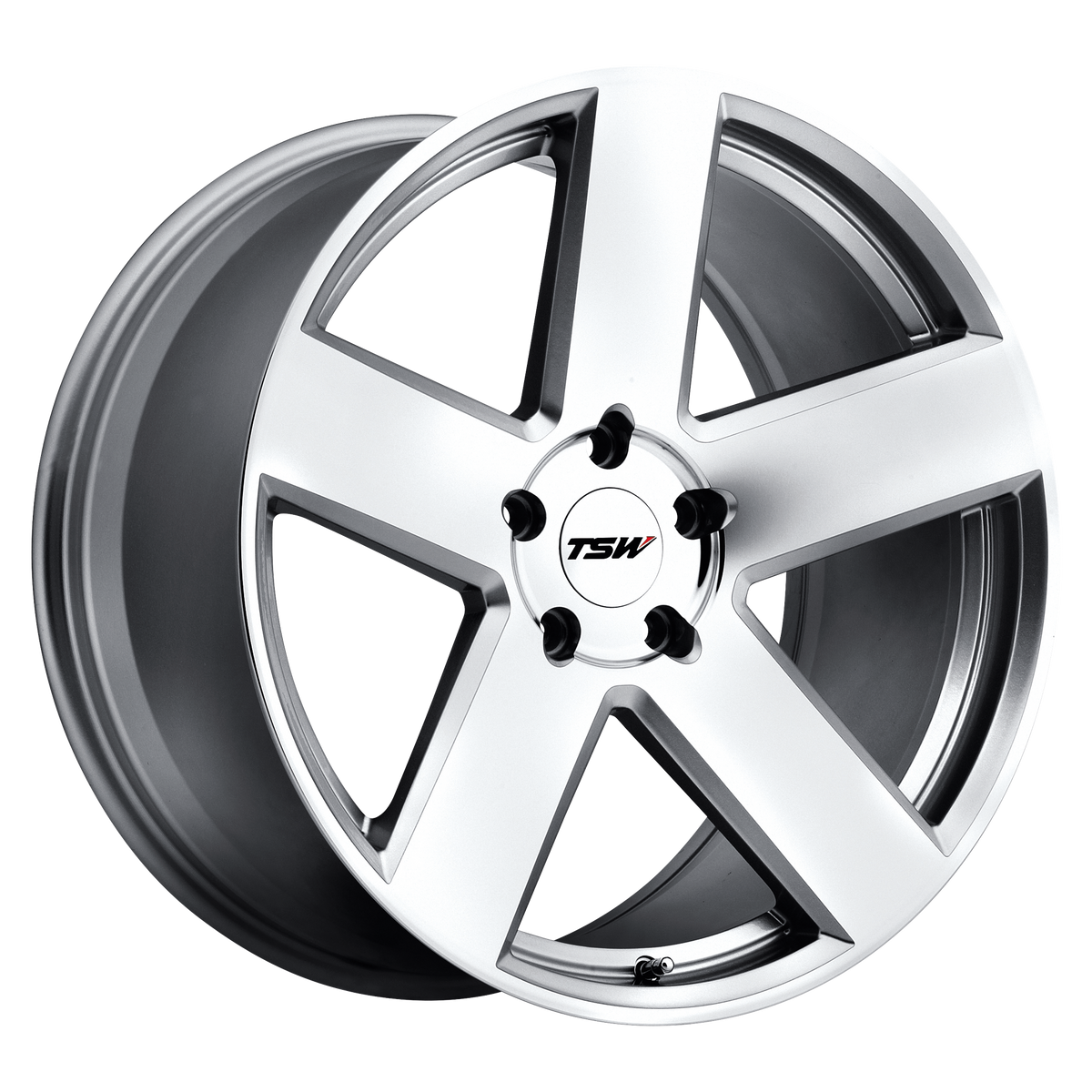 19x9.5 TSW BRISTOL SILVER W/ MIRROR-CUT FACE Wheel 5x112 (35mm)