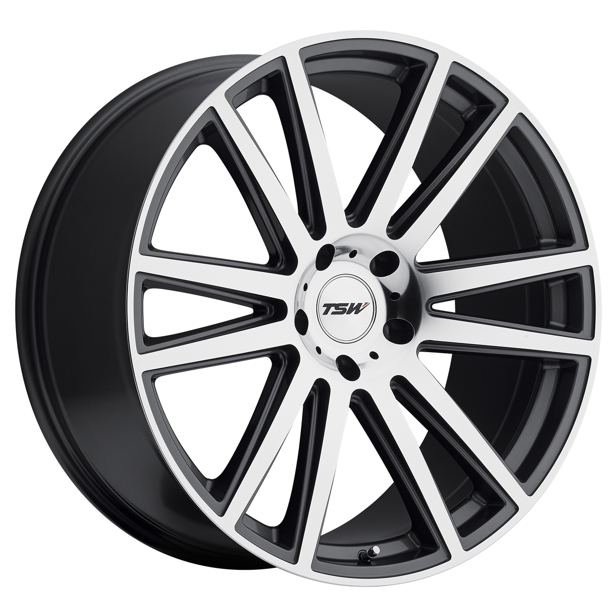 20x8.5 TSW GATSBY GUNMETAL W/ MIRROR-CUT FACE Wheel 5x120 (35mm)