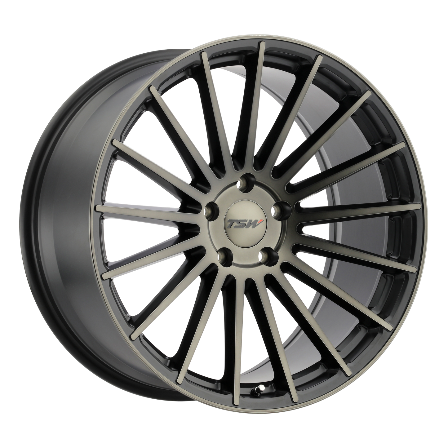 19x9.5 TSW LUCO MATTE BLACK W/ MACHINE FACE & DARK TINT Wheel 5x4.5 (40mm)