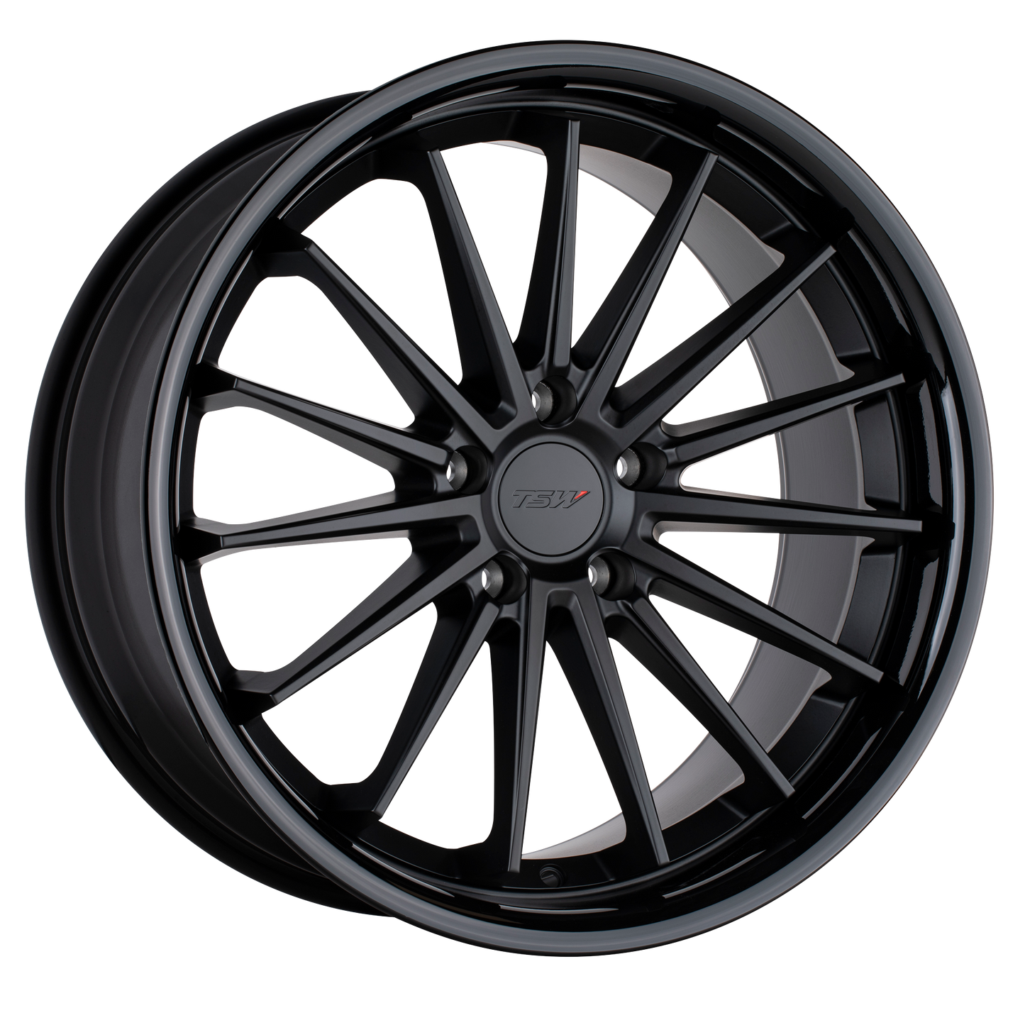 19x8.5 TSW Marina Matte Black W/Gloss Black Lip Wheel 5x4.5 (30mm)