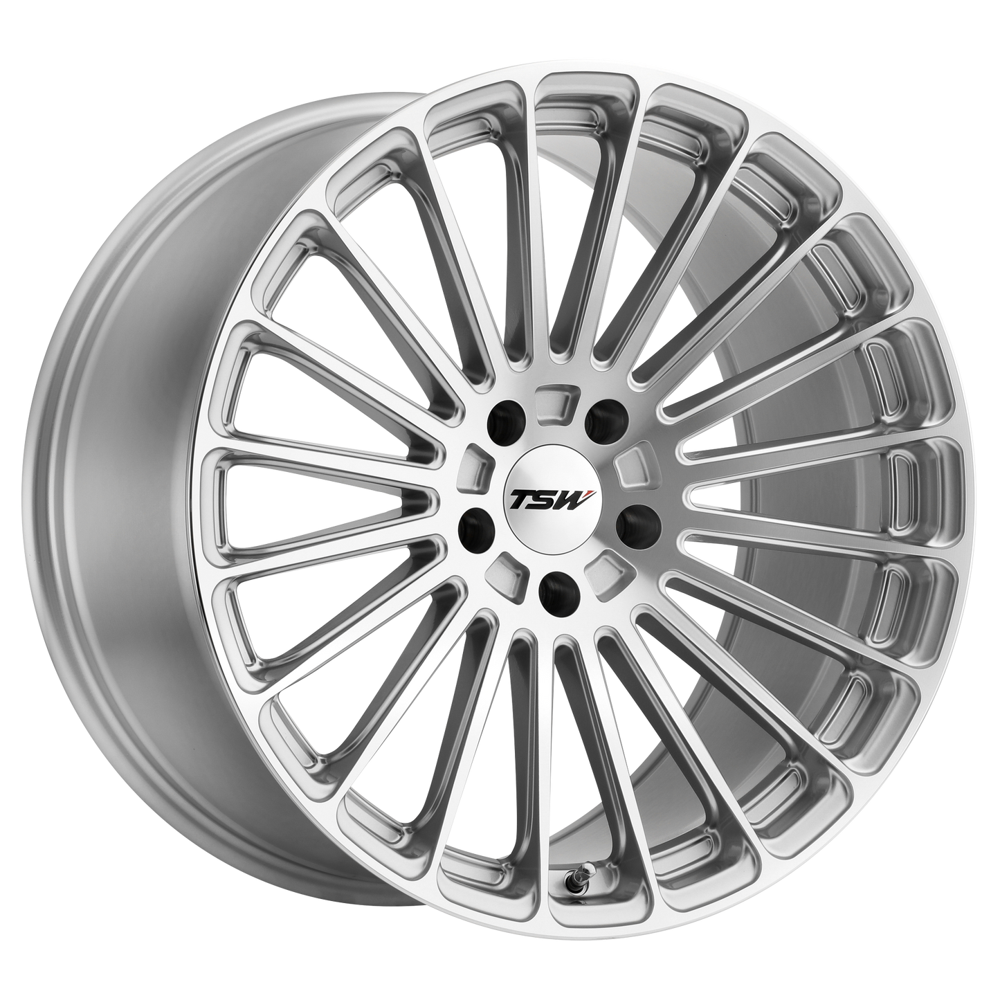 17x8 TSW TURBINA TITANIUM SILVER W/ MIRROR CUT FACE Wheel 5x120 (35mm)