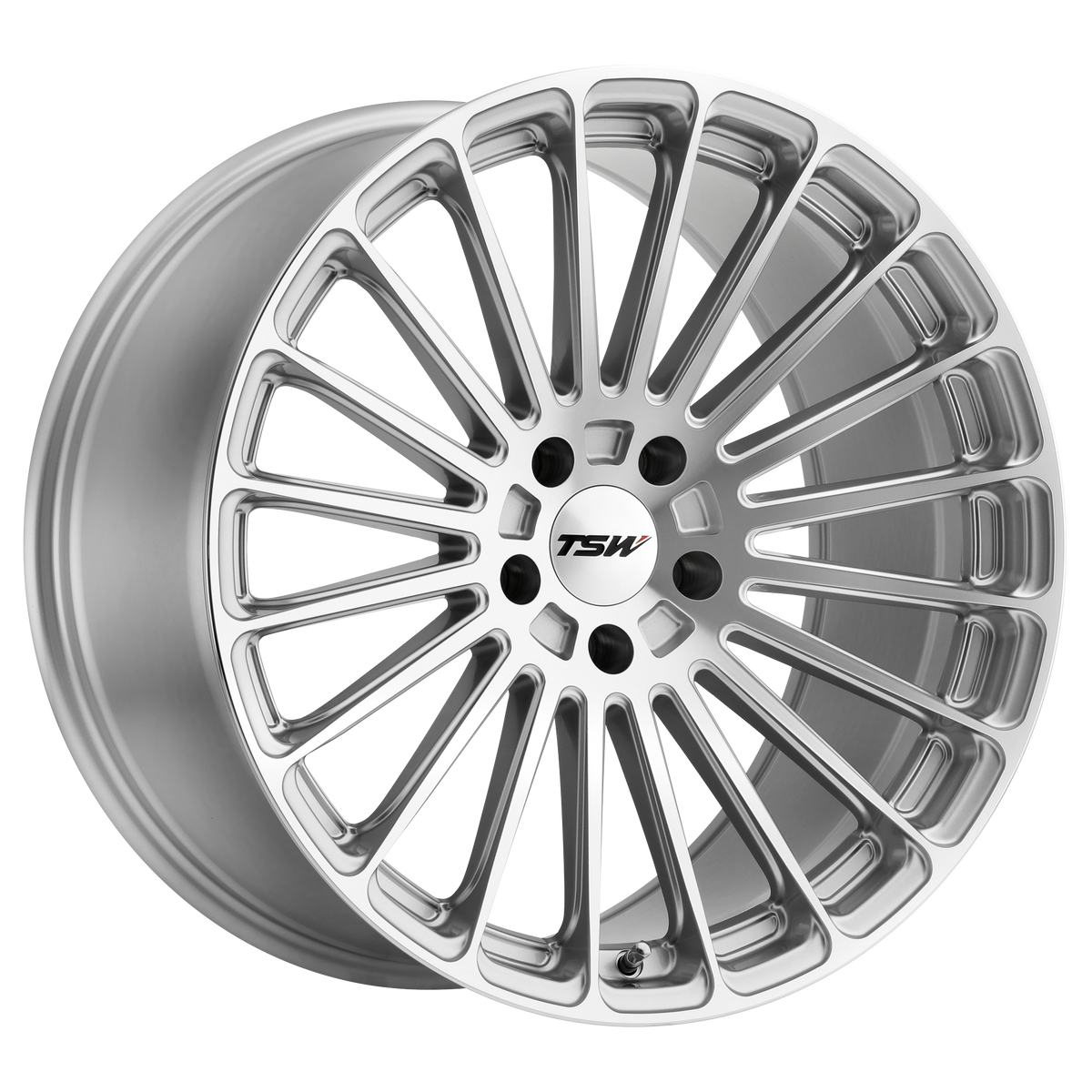 19x8.5 TSW TURBINA TITANIUM SILVER W/ MIRROR CUT FACE Wheel 5x120 (35mm)