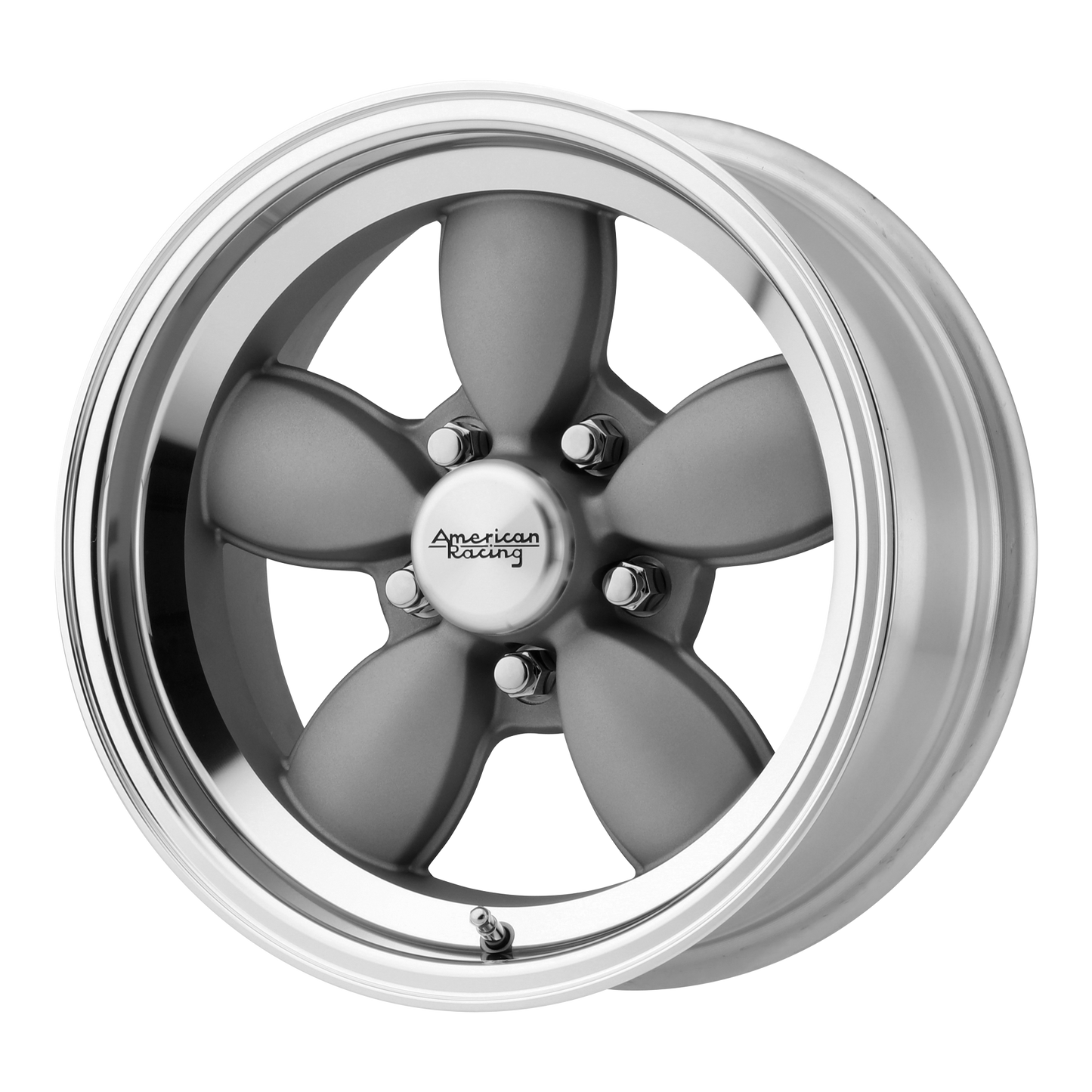 17x8 American Racing VN504 Mag Gray Center W/ Mirror Lip Wheel BLANK (0mm)
