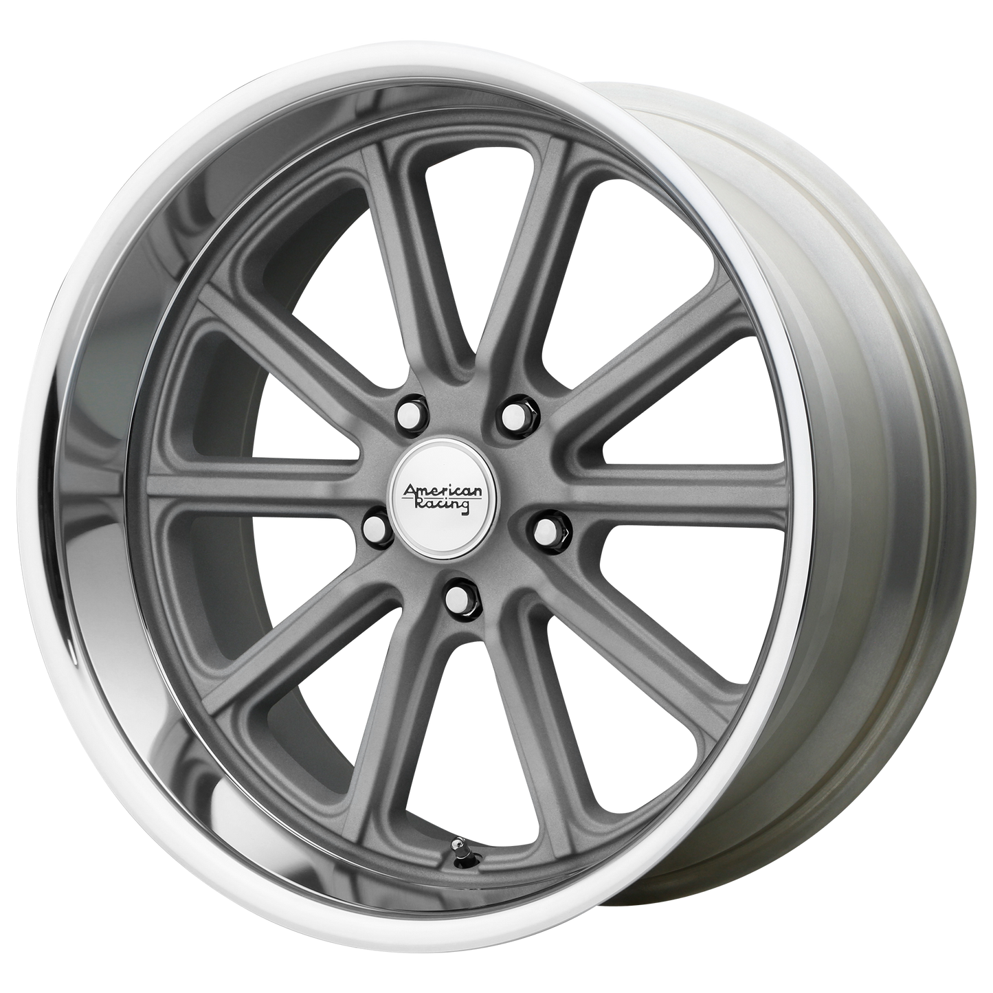 17x7 American Racing VN507 RODDER Silv Dmnd Cut Lip Wheel 5x4.75 (0mm)