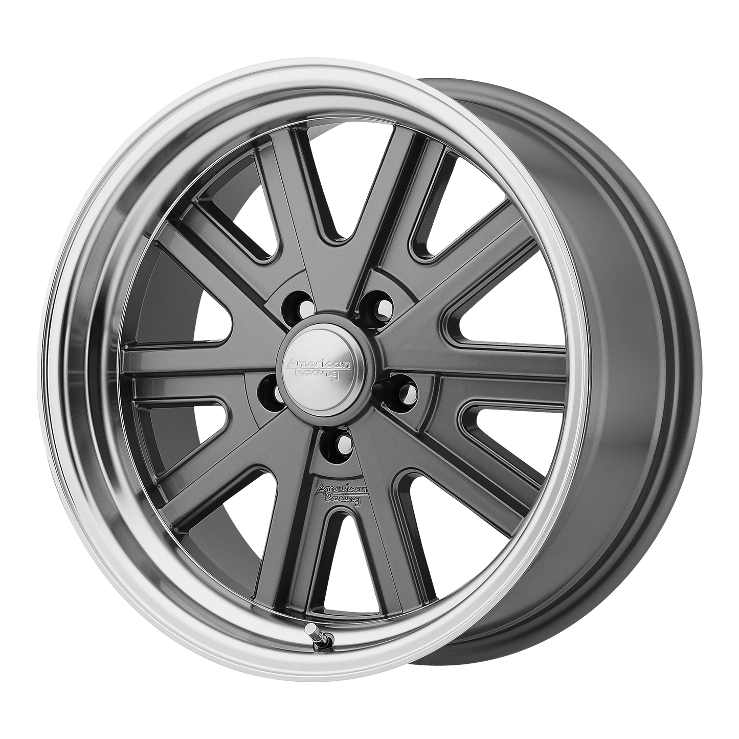 17x8 American Racing VN527 Mag Gray Machined Wheel 5x5 (0mm)