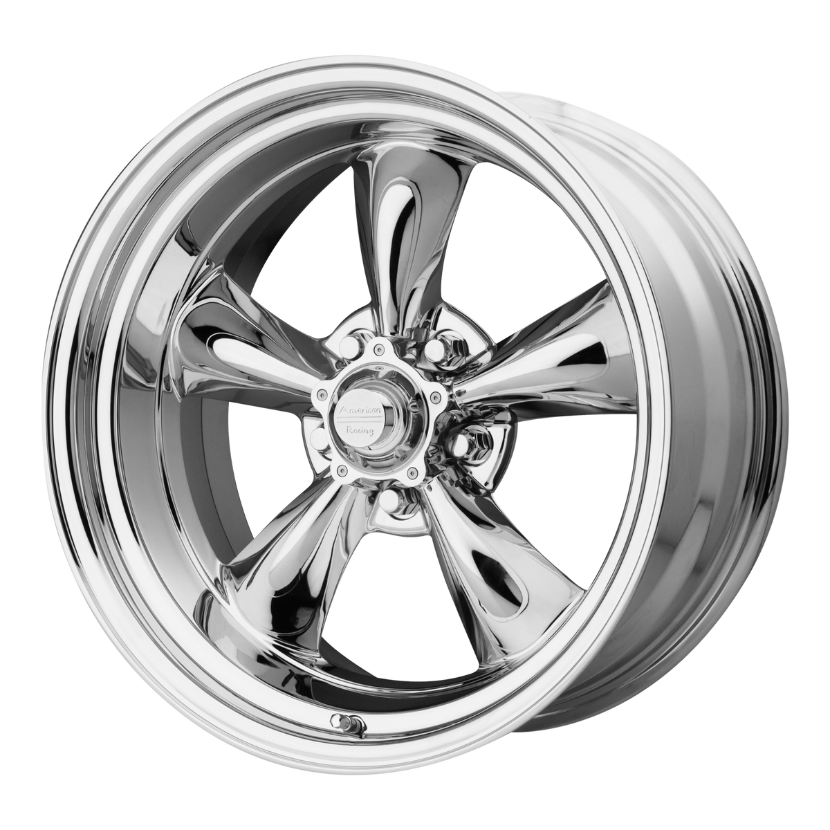 18x7 American Racing VN615 TORQ THRUST II 1 PC Chrome Wheel BLANK (6mm)