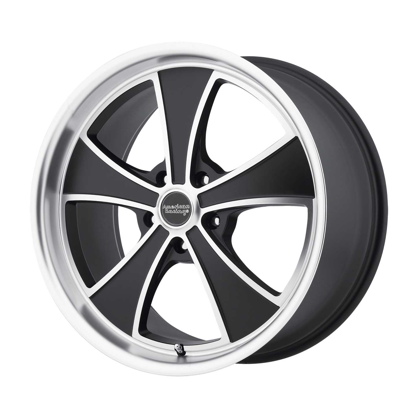 17x8 American Racing VN807 Satin Black Machined Wheel 5x4.5 (38mm)