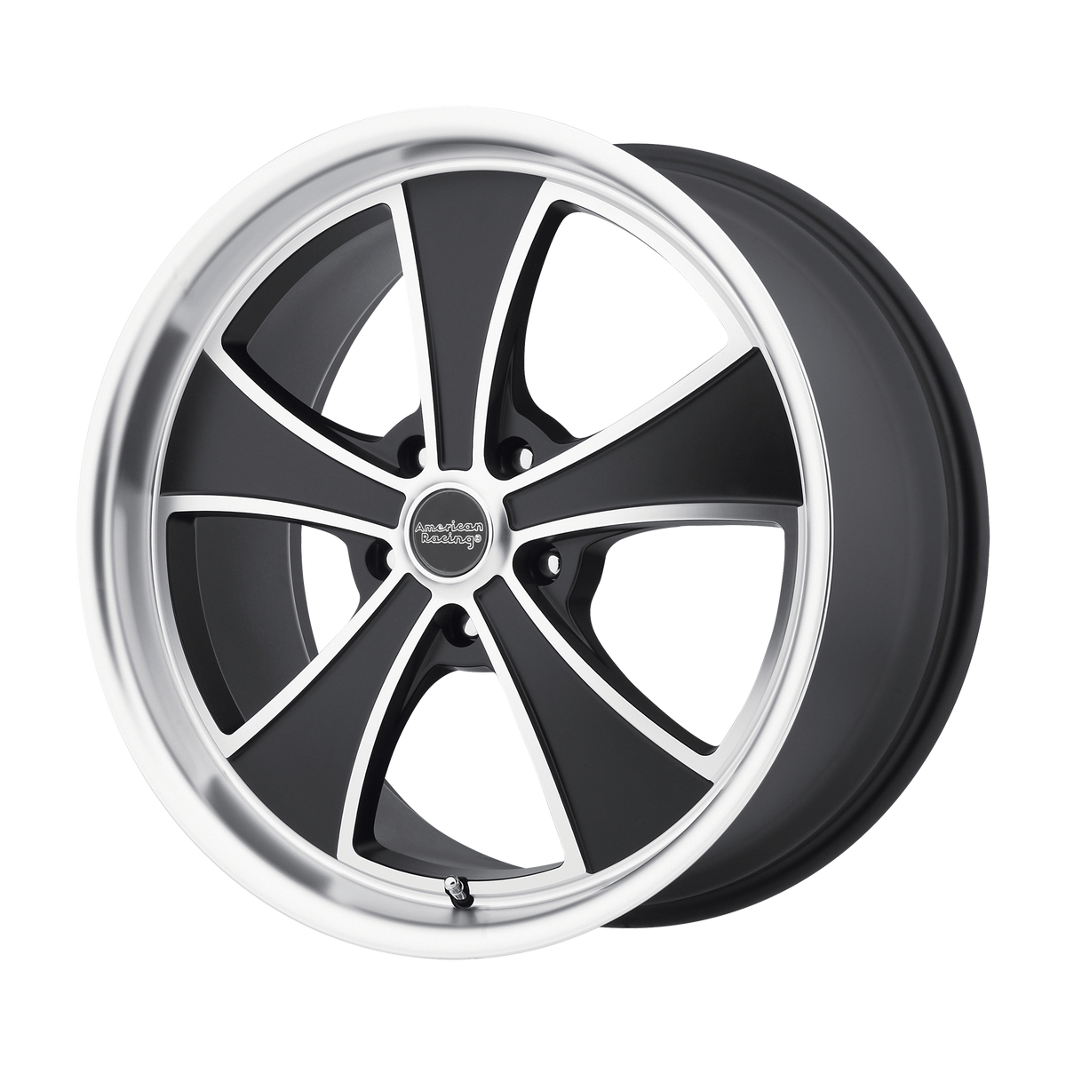 17x8 American Racing VN807 Satin Black Machined Wheel 5x4.5 (38mm)