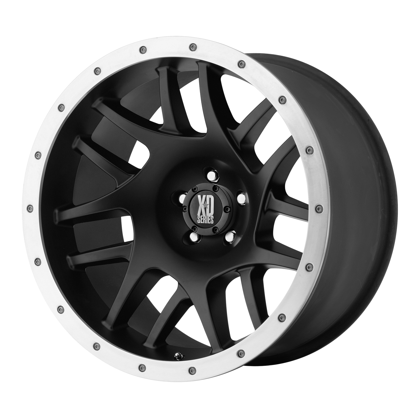 17x8 XD XD123 BULLY Satin Black W/ Removable Aluminum Ring Wheel 5x5 (0mm)