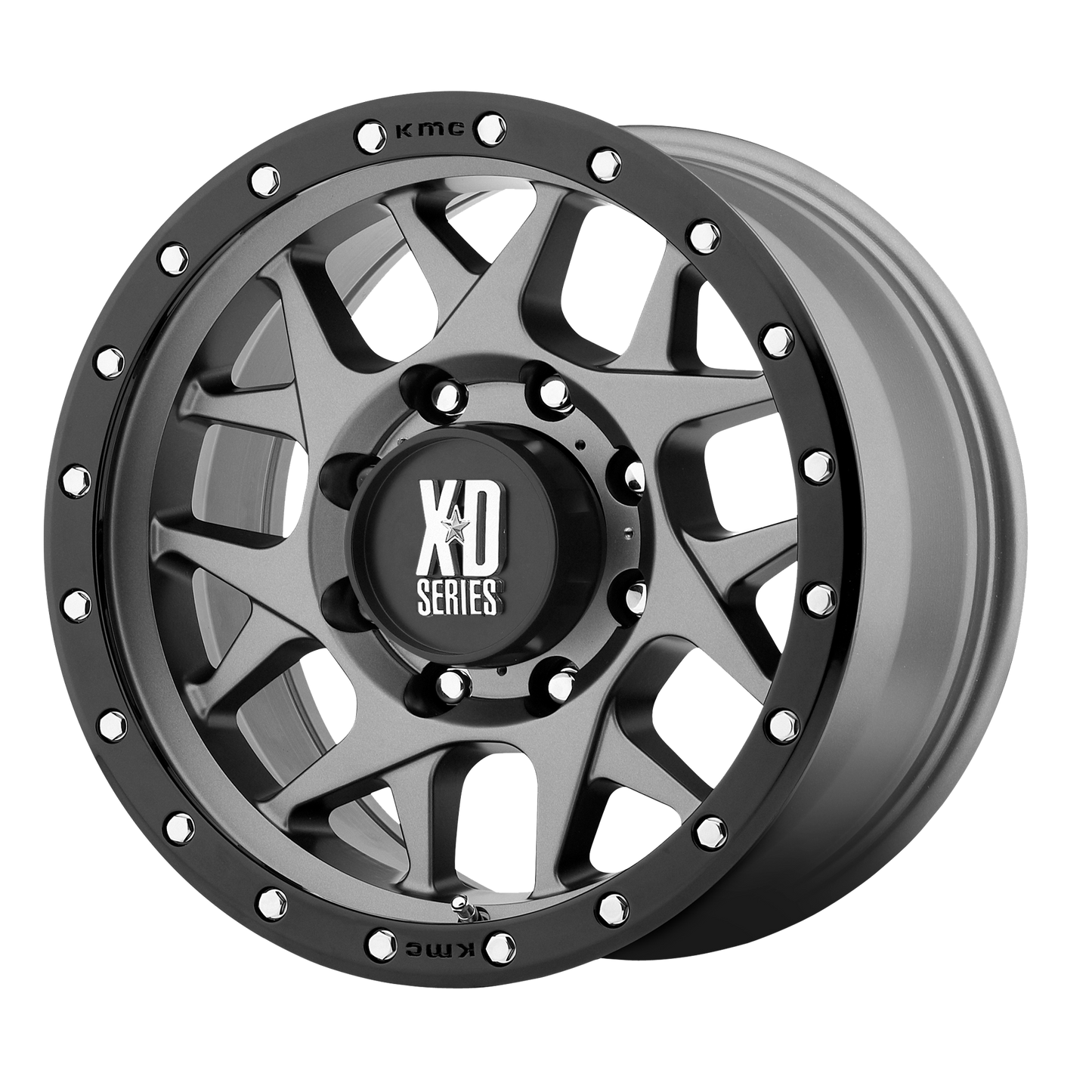 17x9 XD XD127 BULLY Matte Gray Black Ring Wheel 5x120 (-12mm)
